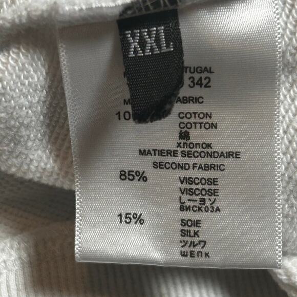 BALENCIAGA Off White Men's Crew Neck Logo Allover Sweater (check Description) - Picture 6 of 8